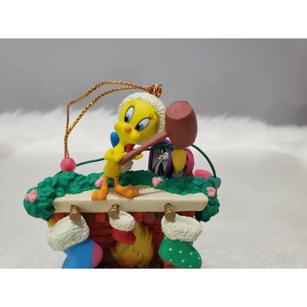 Vintage Sylvester &‎ Tweety Bird Fireplace - Looney Tunes - Christmas Ornament